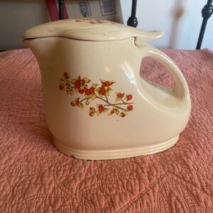 Vintage Cambridge 1934 Floral Cream Pitcher Bittersweet pattern